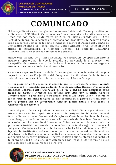 COMUNICADO